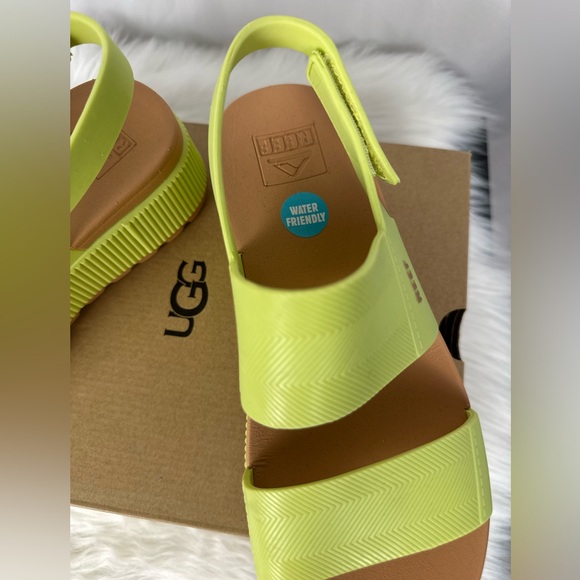 NWT Women’s Reef Water Vista Higher Platform Sandals bright green Sz 8 - Picture 6 of 10